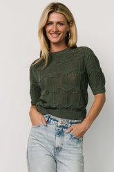Josella Knit Top | Winter Green